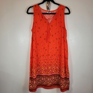 Old Navy Womens Orange Flowered Sleeveless Sundress M